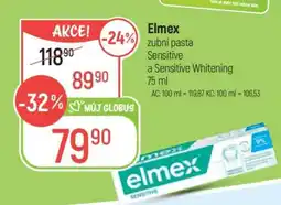 Globus Elmex zubní pasta Sensitive a Sensitive Whitening 75 ml nabídka