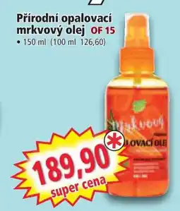 Norma Přírodní opalovací mrkvový olej OF 15 nabídka