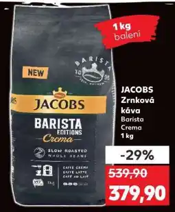 Kaufland JACOBS Zrnková káva Barista Crema 1kg nabídka