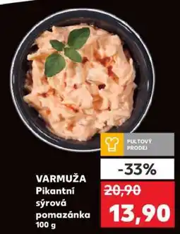 Kaufland VARMUŽA Pikantní sýrová pomazánka 100 g nabídka