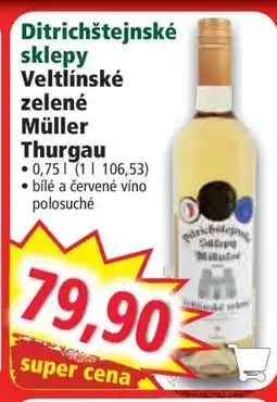 Norma Ditrichštejnské sklepy Veltlínské zelené Müller Thurgau nabídka