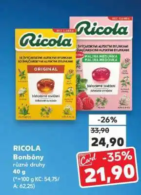 Kaufland Ricola bonbóny nabídka