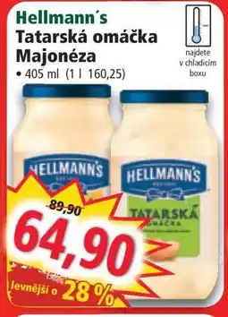 Norma HELLMANN'S TATARSKÁ OMÁČKA, MAJONÉZA nabídka