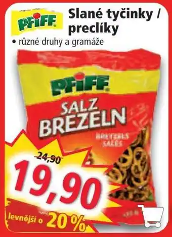 Norma Slané tyčinky / preclíky nabídka