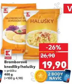 Kaufland Bramborové knedlíky/halušky v prášku nabídka
