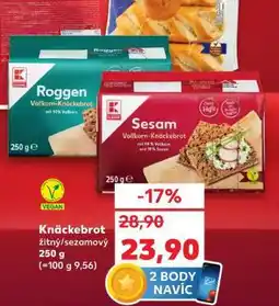 Kaufland Knäckebrot žitný/sezamový 250 g nabídka