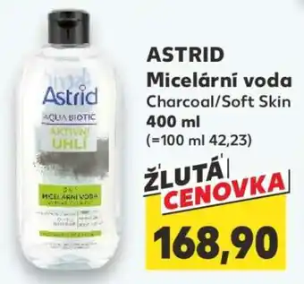 Kaufland ASTRID Micelární voda Charcoal/Soft Skin 400 ml nabídka