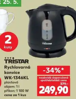 Kaufland TRISTAR Rychlovarná konvice WK-1346KL nabídka