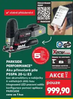 Kaufland PARKSIDE PERFORMANCE Aku přímočará pila PSSPA 20-Li E3 nabídka