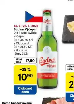 Tesco Budvar výčepní nabídka