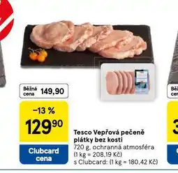 Tesco Vepřová pečeně plátky bez kosti nabídka