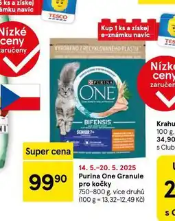 Tesco Purina one granule pro kočky nabídka