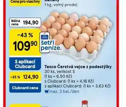 Tesco Čerstvá vejce z podestýlky 30 ks s nabídka