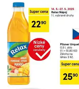 Tesco Relax nápoj nabídka
