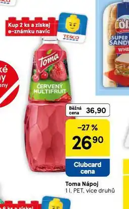 Tesco Toma nápoj nabídka