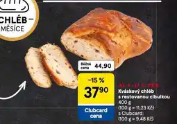 Tesco Kváskový chléb s restovanou cibulkou nabídka
