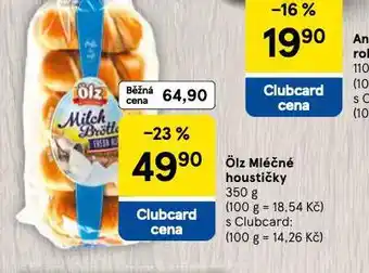 Tesco Ölz mléčné houstičky nabídka