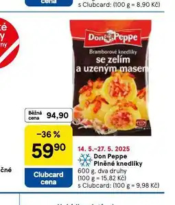 Tesco Don peppe plněné knedlíky nabídka