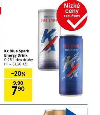 Tesco Kx blue spark energy drink nabídka