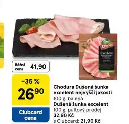 Tesco Chodura dušená šunka excelent nejvyšší jakosti nabídka