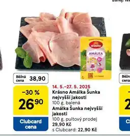 Tesco Amálka šunka nejvyšší jakosti nabídka