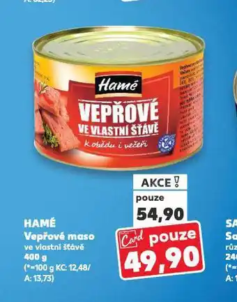 Kaufland Hamé vepřové maso nabídka