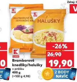 Kaufland Bramborové halušky nabídka