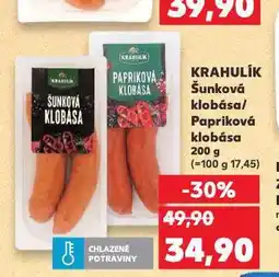 Kaufland Šunková klobása nabídka