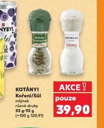 Kaufland Kotányi mlýnek s kořením nabídka