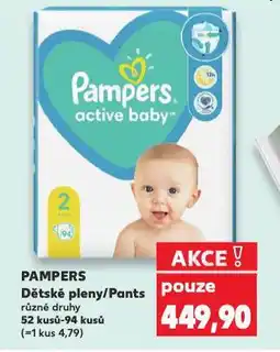 Kaufland Pampers dětské plenky nabídka