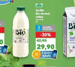 Kaufland Olma bio čerstvé mléko 4% nabídka