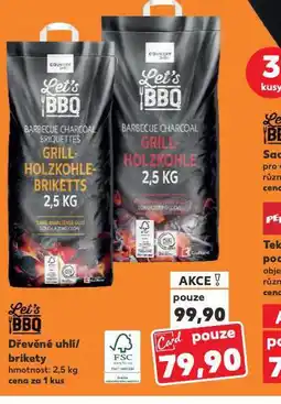 Kaufland Dřevěné uhlí / brokety nabídka