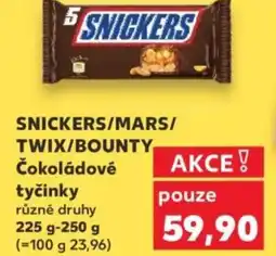 Kaufland SNICKERS/MARS/ TWIX/BOUNTY Čokoládové tyčinky nabídka