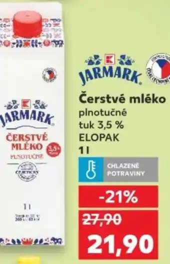 Kaufland Čerstvé mléko nabídka