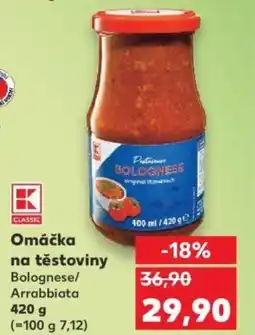 Kaufland Omáčka na těstoviny nabídka