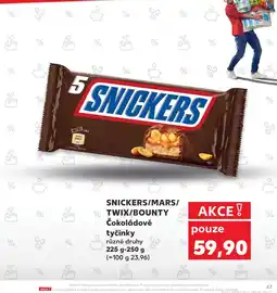 Kaufland SNICKERS/MARS/ TWIX/BOUNTY Čokoládové tyčinky nabídka