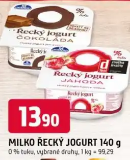 Trefa Milko řecký jogurt nabídka