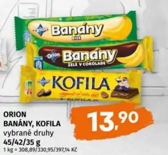 Trefa Orion banány, Kofila nabídka