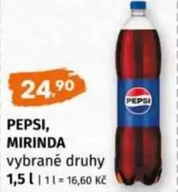 Trefa PEPSI, MIRINDA nabídka