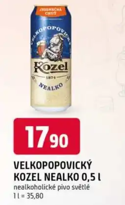 Trefa Velkopopovický Kozel nealko nabídka