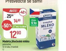 Globus Trvanlivé mléko 1,5% nabídka