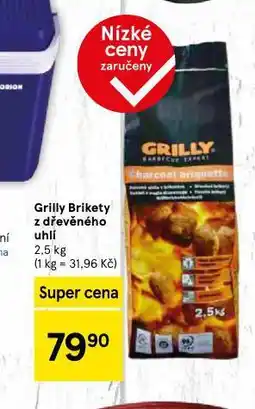 Tesco Grilly brikety z dřevěného uhlí nabídka
