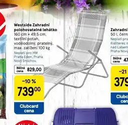 Tesco Zahradní polohovatelné lehátko nabídka