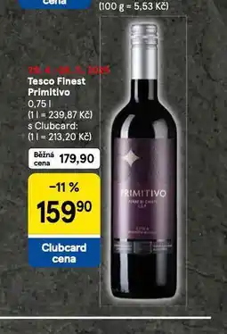 Tesco Tesco finest primitivo nabídka