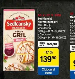 Tesco Sedlčanský hermelín na gril nabídka