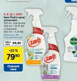 Tesco Savo čistící sprej univerzální nabídka