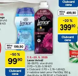 Tesco Lenor aviváž nabídka