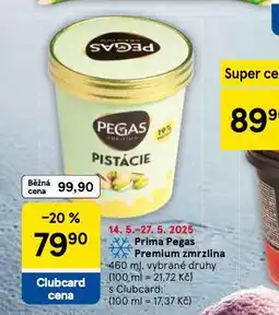 Tesco Prima pegas premium zmrzlina nabídka