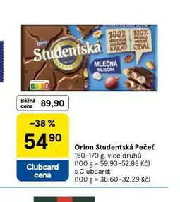 Tesco Orion studentská pečeť nabídka
