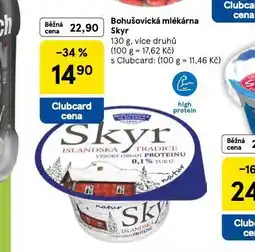 Tesco Bohušovická mlékárna skyr nabídka